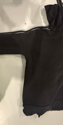 BLU ROCK WOMEN'S RELAXED FIT FAUX CLASSIC TECH FULL ZIP HOODIE - SMALL - BLACK - Brand New