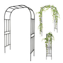 OLLE GARDENS ARCH 95" HIGH X 59" WIDE METAL ARCH TRELLIS - BLACK - Like New