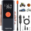 Teffim Tire Inflator Portable Digital Pressure Gauge, 10000mAh - Scratch & Dent