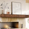 YLYHSST 72" FIREPLACE MANTEL 5'' THICK HANDMADE HOLLOW SOLID WOOD WALL FLOATING - Like New