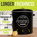 LOFTASTIC Potato and onion storage bins, 3 pack - Black - Brand New