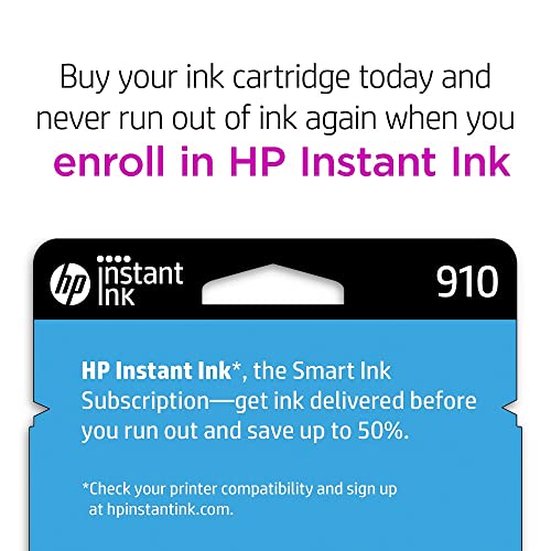 HP 910 MAGENTA INK INSTANT INK HP PRINTERS WORKS WITH PRINTER SERIES 3YL59AN - Brand New