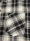 BLACK HORSE MEN'S M WOVEN PLAID SHIRT - BLACK AND WHITE - MEDIUM - Brand New