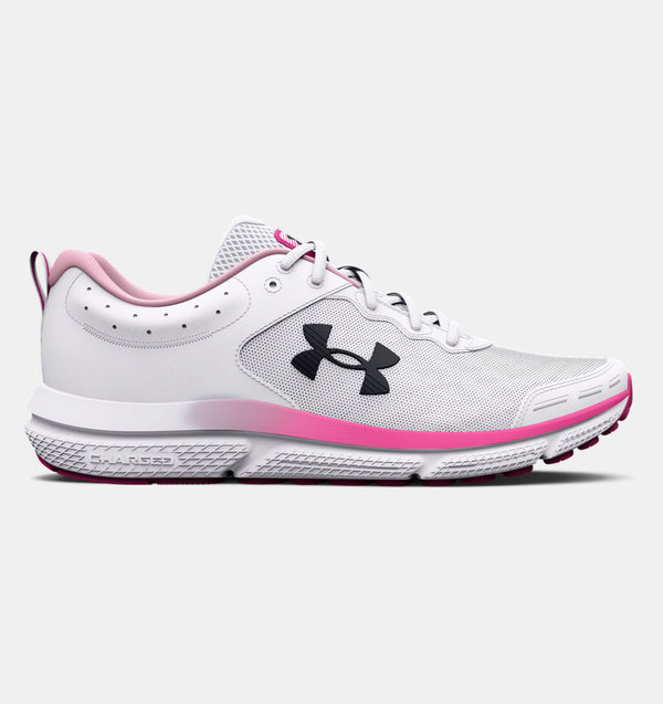 3026179 Under Armour W Charged Assert 10 Women White/Pink Size 7 Like New