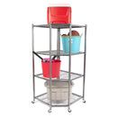 AS DESCRIBED-ORIGAMI ORIGAMI R5C-PEWTER CORNER 4-SHELF RACK - PEWTER - Like New