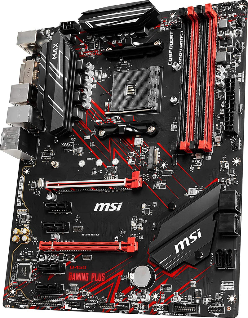 MSI AM4 AMD B450 SATA 6Gb/s ATX AMD Motherboard B450 GAMING PLUS MAX BLACK - Like New