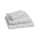 Tahari Home Full Sheets, 4-Piece Cotton Flannel Bedding, Snowflake Silver - FULL - Like New