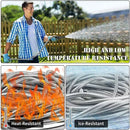 100FT STAINLESS STEEL METAL GARDEN WATER HOSE - SILVER Like New