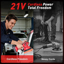 AVHRIT CAR BUFFER POLISHER KIT 2X2000MAH 21V BATTERIES 6" CAR BUFFER - RED/BLACK - Like New