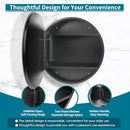 Movo 26" Round Black LED Lighted Medicine Cabinet with Mirror - Brand New