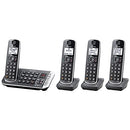 PANASONIC LINK2CELL BLUETOOTH DECT 6.0 CORDLESS PHONE SYSTEM 4 HANDSETS - BLACK - Like New
