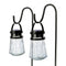 Home Zone Security 2 Pack Solar Crackle Glass Lanterns Light ELJ8205V - Black Like New