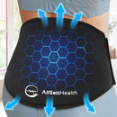 ALLSETT HEALTH REUSABLE ICE PACK BACK PAIN RELIEF ADJUSTABLE 1 PACK - BLACK - Like New