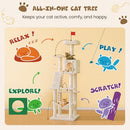 MWPO 63.8 inches Multi-Level Cat Tree Large Cats Sisal-Covered Posts - Beige - Brand New