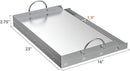 Onlyfire Universal Stainless Steel Rectangular Griddle Grills 23"x16" - Silver - Like New