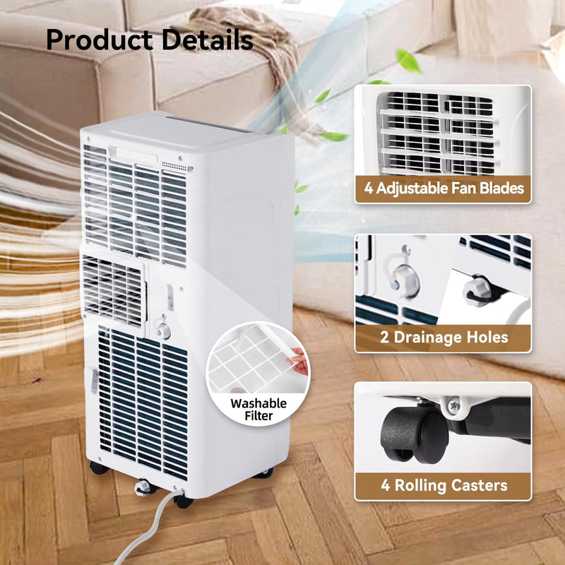 INTERTEK A15004WH PORTABLE AIR CONDITIONER - WHITE - Like New