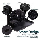 ZONETECH MULTI-FUNCTIONAL PORTABLE FOLDABLE CAR BACKSEAT TRAY DESK - BLACK - Like New