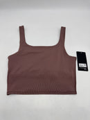 90 DEGREE BY REFLEX WOMENS RIBBED CROP TOP WITH SCOOP NECKLINE SIZE M HONEY GLOW - Brand New