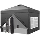 GDY 10x10 Pop Up Canopy Tent 4 Sidewalls Easy Set up OB-GZ044 Grey - Like New