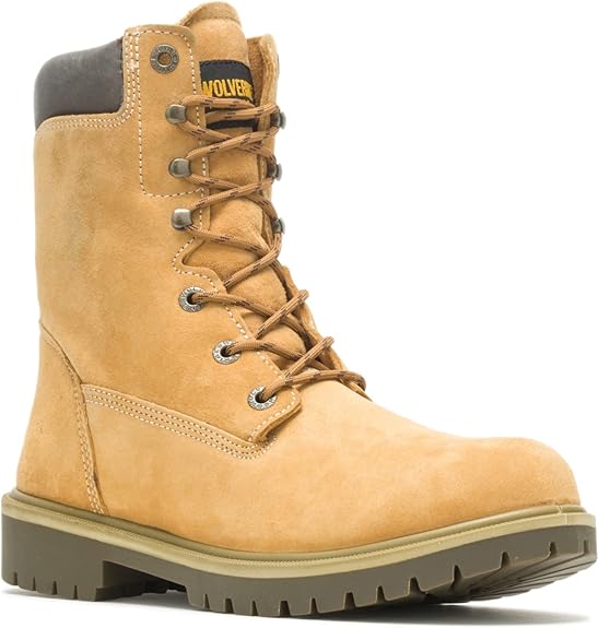 WOLVERINE WATERPROOF INSULATED 8" WORK BOOT - SIZE: MEN 11 (AU/UK M10) - GOLD - Brand New