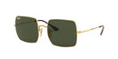 RAY-BAN WOMENS SQUARE EVOLVE PHOTOCHROMIC SQUARE SUNGLASSES - GOLD/G-15 GREEN - Like New