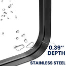 PAIHOME BLACK BATHROOM MIRROR, 24X36 INCH STAINLESS STEEL FRAME - BLACK - Like New