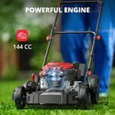 AMERISUN 21" LAWN MOWER, 144CC, 2-IN-1, 6-POSITION HT ADJ, AV8621C - BLACK/RED - Like New