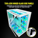 KEDIERS PC Case - ATX Tower Glass Gaming Computer Case, C590 - NO ARGB Fans - Brand New