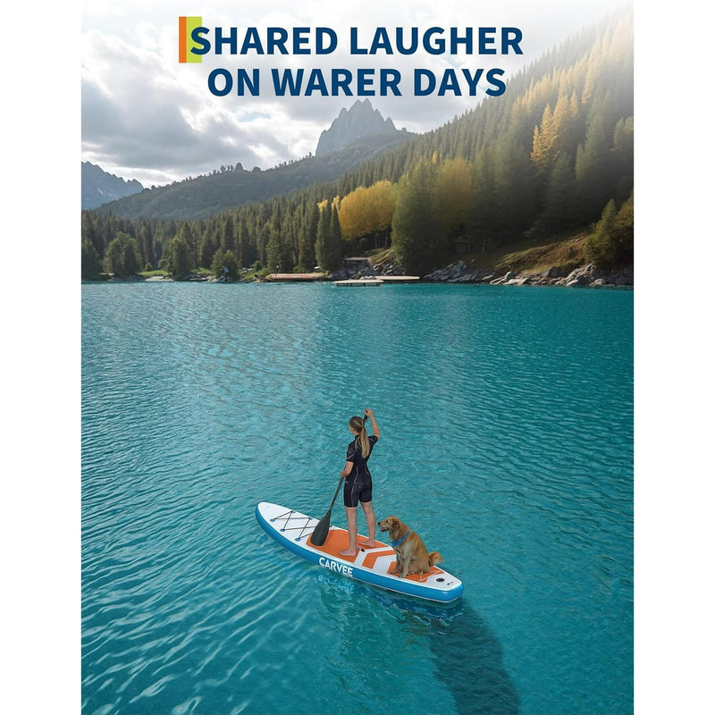 GARVEE INFLATABLE PADDLE BOARD FOR ADULTS 11" STAND UP PADDLE BOARD - ORANGE - Like New