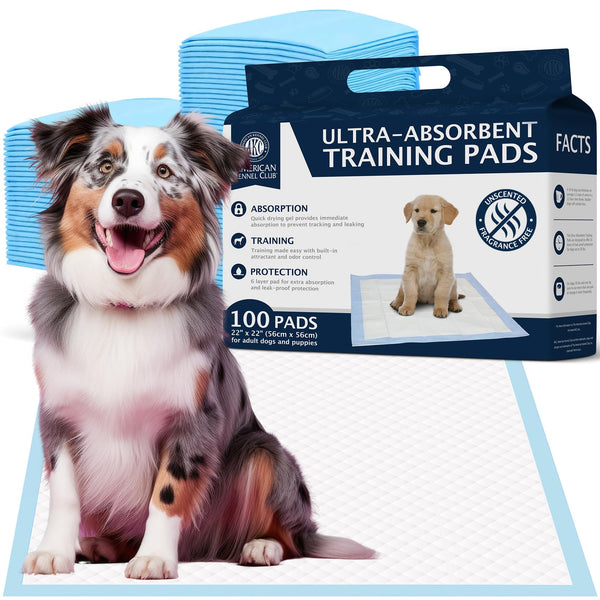 AMERICAN KENNEL CLUB PUPPY TRAINING PADS ULTRA ABSORBENT QUICK DRY GEL 22"x22" - Brand New