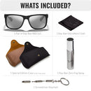 RAY-BAN RB4165-F JUSTIN 622/6G FRAME MATTE BLACK LENSES GRAY MIRROR SILVER - Like New