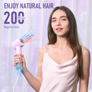 USKOWO HAIR DRYER, BLOW DRYER WITH DIFFUSER,1600W HIGH SPEED DRYING - PURPLE - Like New
