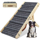 YORWHIN Dog Ramp for Dogs 39.4" Long Dog Stairs Pet Ramp 5 Adjust Grey - Brand New