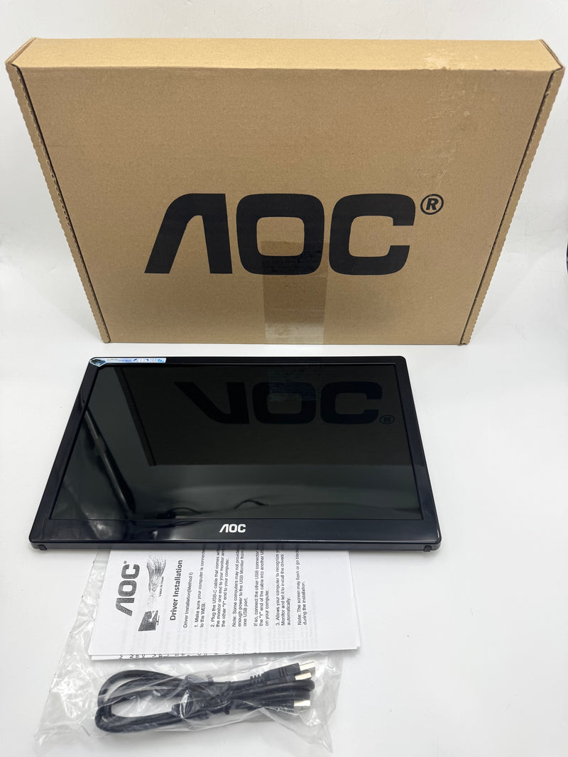 AOC E1659FWU 15.6" Ultra Slim 1366x768 200 Powered Portable LED - Scratch & Dent
