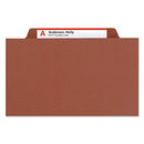 Smead Pressboard Classification File Folder, SafeSHIELD Fasteners, 1 Divider, 2" - Brand New