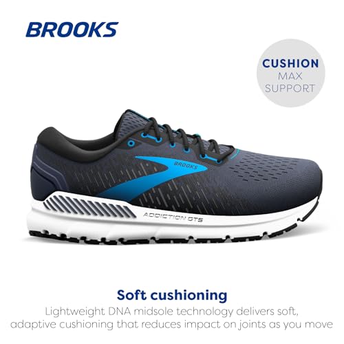 110365 BROOKS MEN ADDICTION GTS 15 SUPPORTIVE SHOE INDIA INK/BLACK/BLUE SIZE 9.5 Like New