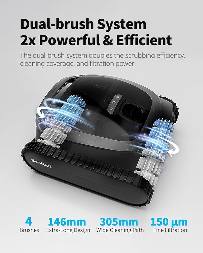 Seauto Shark Cordless Robotic Pool Vacuum Cleaner - WHITE - Scratch & Dent