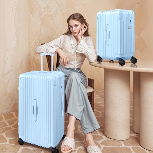 Krute Carry on Luggage PC+ABS Suitcases with Double Spinner Wheels 22x14x9 - Brand New