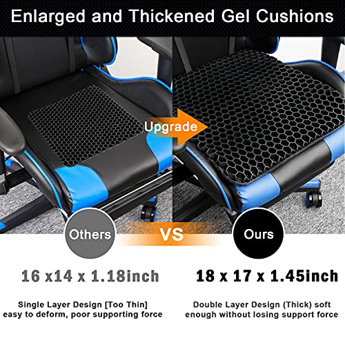 OMCOZY Gel Seat Cushion Cooling Thick Breathable Honeycomb Design - BLACK Like New