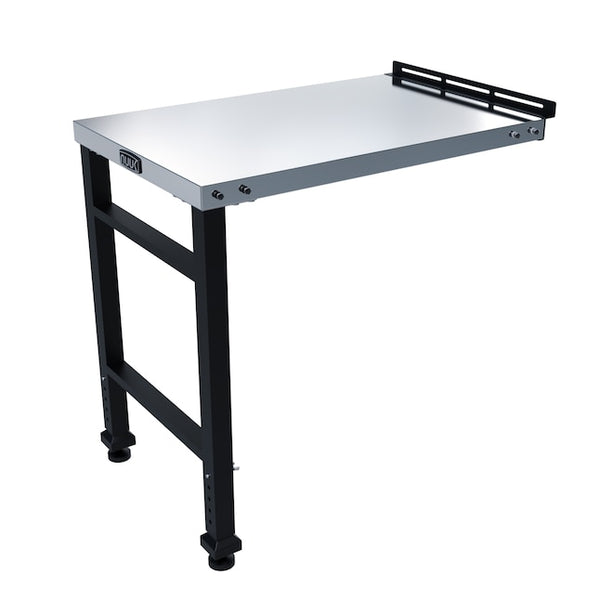 NUUK USA STAINLESS STEEL STEEL REMOVABLE WORK TABLE - STEEL/BLACK - Like New