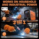 Rotvik 200Amp Stick Welder Large LED Display 110V/220V Dual Voltage - Orange - Like New
