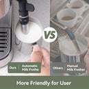 GEVI Espresso Machine 20 Bar Milk Frother ECMA0 - IVORY SILVER - Brand New