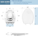 JINGZE ADULT/CHILD ELONGATED TOILET SEAT BUILT-IN POTTY TRAINING MAGNETIC WHITE - Brand New