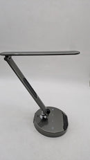 LumiCharge LED Smart Adjustable Desk Lamp and Phone Charging Dock - Silver/Gray - Brand New