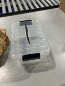 CETOMO 6LX6 PACK STORAGE BOXES, STORAGE BOX WITH LIDS AND HANDLE,CLEAR, 6L-6PACK - Like New