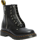 1460TZ Dr. Martens Women's 1460 Twin Zip Leather Boots, Black/Wanama, Size 10 Like New