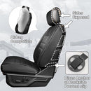 WEIZE Luxury Leather Two Front Car Seat Covers Universal Seat Protectors - Black - Brand New