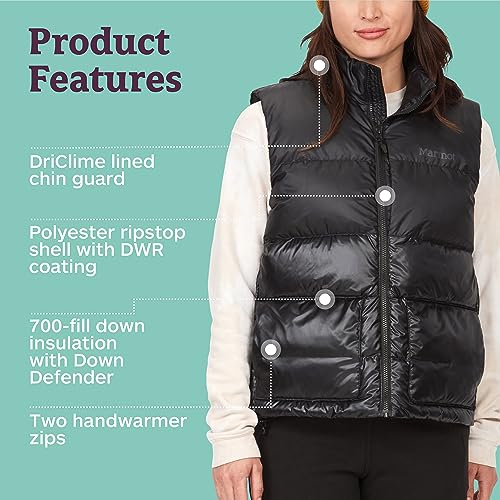 MARMOT WOMEN'S GUIDE DOWN VEST - SIZE: WOMEN L - BLACK - Brand New