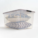 IRIS USA 72 Quart Stack & Pull Clear Storage Box Gray 3 Pack B09K52M5SN - NEW - Brand New