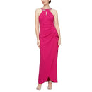 S.L. Fashions Women's Long Cocktail Wedding Guest Party Dress 8P - Fuchsia - Brand New